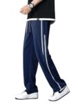 Vimal Jonney Solid Blue Regular Fit Polyster Lycra Trackpant For Men-Vimal640400
