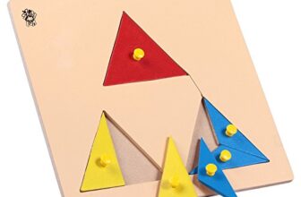 Skillofun Wooden Parts Of Triangle Tray (With Knobs)