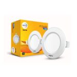 Wipro Garnet 5W Round Downlight Junction Box | Pink | Glare-Free Design | Recessed Down Light For False Ceiling | Cutout ? 3 Inch | Pack Of 1