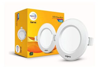 Wipro Garnet 5W Round Downlight Junction Box | Pink | Glare-Free Design | Recessed Down Light For False Ceiling | Cutout ? 3 Inch | Pack Of 1