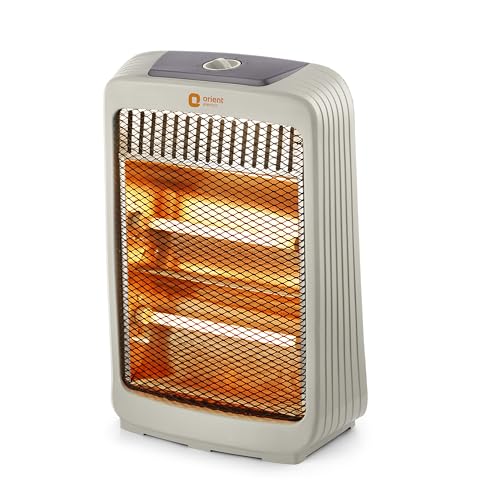 Orient Electric Quartz Room Heater | 800 W Low Power Consumption | Tip-Over Protection | 2 Heating Rods For Quick Heating | Cool Touch Body | 1 Year Warranty, Black