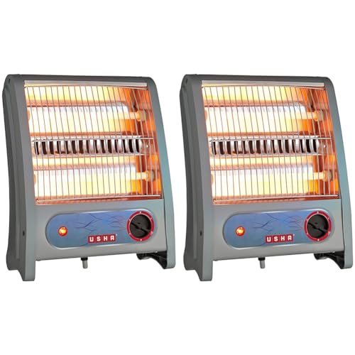 Usha Quartz Room Heater With Overheating Protection (3002, Ivory, 800 Watts)