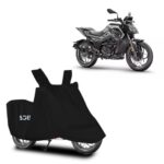Amazon Brand – Solimo Bike Cover With Carry Bag Compatible With Matter | Water Resistant | Dustproof | Uv Protection (Black)