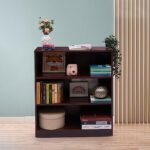 Green Soul Aspen Mini Engineered Wood Book Shelf/Stand/Rack With 3 Shelves (Walnut Color) | Perfect For Your Living Room, Office, Bedroom Or Study | Installation Provided |3-Year Limited Warranty
