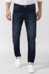 Peter England Tapered Fit Men Dark Blue Jeans