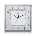 Ajanta Designer Plastic Wall Clock Battery Operated For Kitchen Home Office Clock With Large Numbers (19 X 19 X 3.5 Cm, Quartz, White, Pack Of 2) (Small)