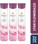 Yardley London Star Flowerazzi Refreshing Deodorant For Women 150Ml Deodorant Spray – For Women(450 Ml, Pack Of 3)