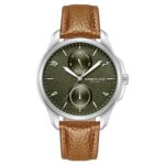 Kenneth Cole Quartz Multifunction Green Dial Leather Strap Watch For Men-Kcwgf0015902Mn