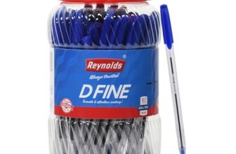 Reynolds Dfine Ball Pen Set – 50 Blue Pens With Comfortable Grip |Blue Ball Pens For Writing | Pen For Students & Office Stationery | 0.7 Mm Tip Size