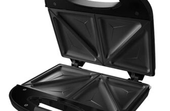 Crompton Instaserve Toast 800 Watts Sandwichmaker With Powerful Heating Element (Black), Small