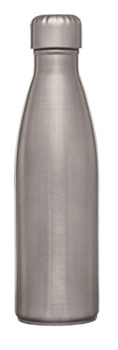 Signoraware Cola Single Wall Fridge Water Bottle Matt Finish, 1 Liter, Silver