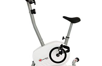 Powermax Fitness Bu-515-Al502 Steel Magnetic Exercise Upright Bike, Grey, White, Max User Weight 100Kg