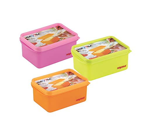 Nayasa Butter Box, 700 Ml (Set Of 3, Multicolor)