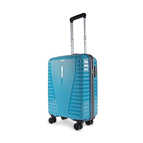 Aristocrat Airpro Cabin 55 Cm(Small) Polypropylene 360 Degree 8 Wheels Trolley Bag For Travel Hard Case Luggage, Lightweight With Combination Lock & Robust Trolley With 7 Yrs Warranty (Teal Blue)