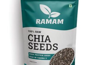 Ramam Chia Seeds For Weight Management -100% Clean Superfood | Rich In Omega-3, Protein, Fiber & Calcium | Gluten-Free | Ideal For Weight Loss, Heart Health & Healthy Snacks | Versatile For Eating & Baking – 250G