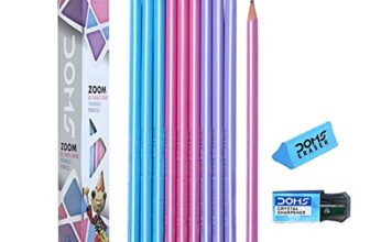 Doms Zoom Ultimate Dark Pencil Box Pack | Triangular Shape For Easy Holding & Comfort | Free Eraser & Sharpner With Each Box | Dark & Neat Handwriting | Pack Of 30 Pencils, Black, Black