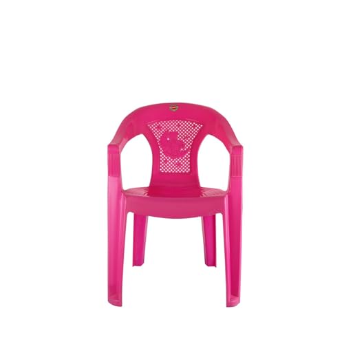 Cello Teddy Comfortable Kids Chair With Backrest For Study Chair|Play|Dining Room|Bedroom|Kids Room|Living Room|Indoor-Outdoor|Dust Free|100% Polypropylene Stackable Chairs, Pink