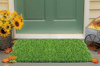 Status Contract Artificial Grass Mat For Outdoor Balcony Décor| (12X18Cm)| Green Lawn Floor Carpet Living Room|Home And Kitchen Floor Mat|Outdoor Carpet Waterproof (Natural Green), Artificial Grass