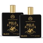The Man Company Polo Black Perfume For Men – 2 X 100 Ml | Premium Long-Lasting Fragrance Spray | Eau De Parfum | Citrusy, Earthy & Spicy | Date Night Body Spray