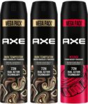 Axe Dark Temptation And Intense Deodorant Spray – For Men(645 Ml, Pack Of 3)