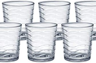 Amazon Brand – Solimo Lana Whisky Glass Set, 285Ml, Set Of 6, Transparent