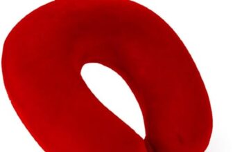 Bigplayer Neck Pillow For Travel, Neck Support, Red Pillow For Neck Pain, Travel Accessories, Air Pillow, Car Head Rest Pillow, Neck Pain Relief Pillow, Cervical Pillow, Neck Pillow For Sleeping