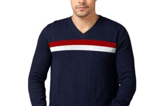 Awg All Weather Gear Men’S V-Neck Full Sleeve Sweater | Sweater For Winter | Plain Casual Wear Sweater L Sweater For Men | Pullover For Men | Winter Wear Sweater For Men | Mens Sweater Blue