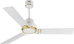Usha Phi 5 Star 1200 Mm 3 Blade Ceiling Fan(Bldc Motor With Remote | White | Pack Of 1)