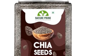 Nature Prime Chia Seeds 1 Kg | Chia Seeds For Weight Loss | Omega-3 Seeds For Eating | Non-Gmo And Fibre Rich Seeds (Jar Pack)
