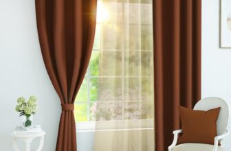 Story@Home Combo Curtains Of Blackout & Sheer | Thermal Insulated, Heavy Blackout With Semi-Transparent Design | Curtains For Living Room | Window Curtain 5 Feet Set Of 3 (116 X 152 Cm, Brown & Beige)