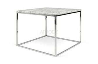 Aprodz Perlite Stylish Marble Center Coffee Table For Living Room Portable Teapoy Accent Table