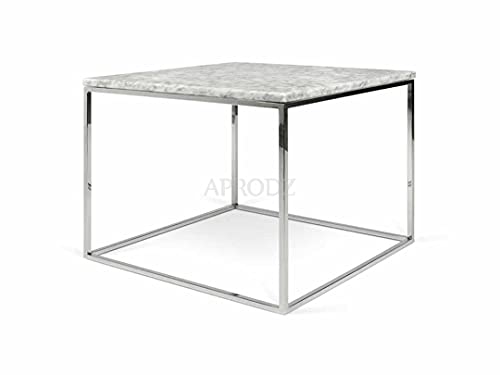 Aprodz Perlite Stylish Marble Center Coffee Table For Living Room Portable Teapoy Accent Table