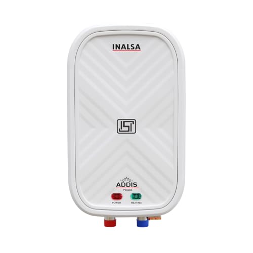 Inalsa Addis Po 323 | 3 Liter Instant Water Heater|Non Toxic & Long Lasting Ss 304 Inner Tank|Faster Heating With Heavy Copper Heating Element|Longer Heat Retention With Glass Wool Insulation