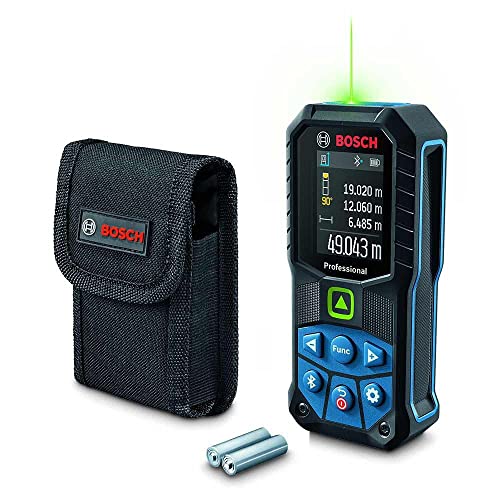 Bosch Glm 50-27 Cg Bluetooth Enabled 50M Range Laser Distance Meter With Color Backlit Display