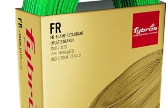 Fybros Pvc Insulated 1.5 Sq Mm Wire| Multistrands Flame Retardant Green Copper Wires & Cables| Cables For Wiring | 1.5 Sq Mm Green Wire 90 Meter| Industrial Wire Cable| Electrical Wire
