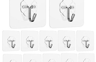 Ayssny Limo Wood Transparent Adhesive Hooks Utility Hooks 44 Lb/ 20 Kg (Max), Heavy Duty Coat Hooks Waterproof And Oilproof Reusable Seamless Hooks, Reusable Wall Hook For Bathroom & Kitchen