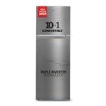 Haier 328 L, 3 Star, Convertible 10-In-1, Triple Inverter & Dual Fan Motor Technology, Frost Free Double Door Refrigerator (Hef-333Ts-P, Inox Steel, 2024 Model)