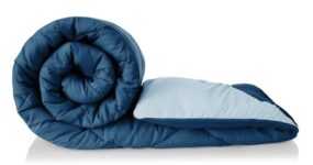 Homekart Microfibre All Season/Ac/Summer Solid Reversible Double Bed Comforter Blanket | Quilt | Dohar | Rajaai | Duvets – (220 Gsm,Teal Blue And Silver)| Tc – 210