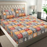 Vas Collections 160 Tc Cotton Double Abstract Flat Bedsheet(Pack Of 1, Multicolor 2, Jaipuri Print)