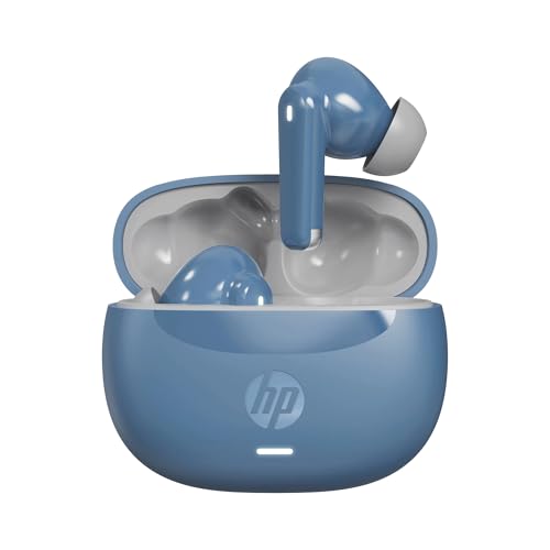 Hp H150 Wireless In-Ear Earbuds, Bluetooth Connectivity, Digital Active Noise Cancelation, 7 Hours Of Playtime, Fingerprint Touch, Ipx3 Water-Resistant Design, 1-Year Limited Warranty, Blue, A20Qbaa