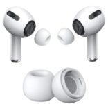 Sounce Silicone Replacement Ear Tips For Apple Airpods Pro 2 & Airpods Pro, Anti-Slip Eartips, Tighter Seal, Fits In The Charging Case, (Small Size) (1 Sets, 2Pc) – White