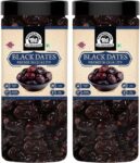 Wonderland Premium Black Dates 800G (400G X 2) Jar Soft And Chewy Texture Khajur | Khajoor Dates(2 X 400 G)
