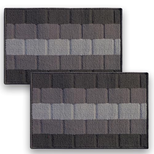 Status Contract Anti Slip Front Door Mat|(38X58Cm) Living Room Rug For Entrance Door|Polypropylene Floor Mat For Home|Essential Small Rugs For Office, Bedroom & Kitchen| (Grey), Rectangular