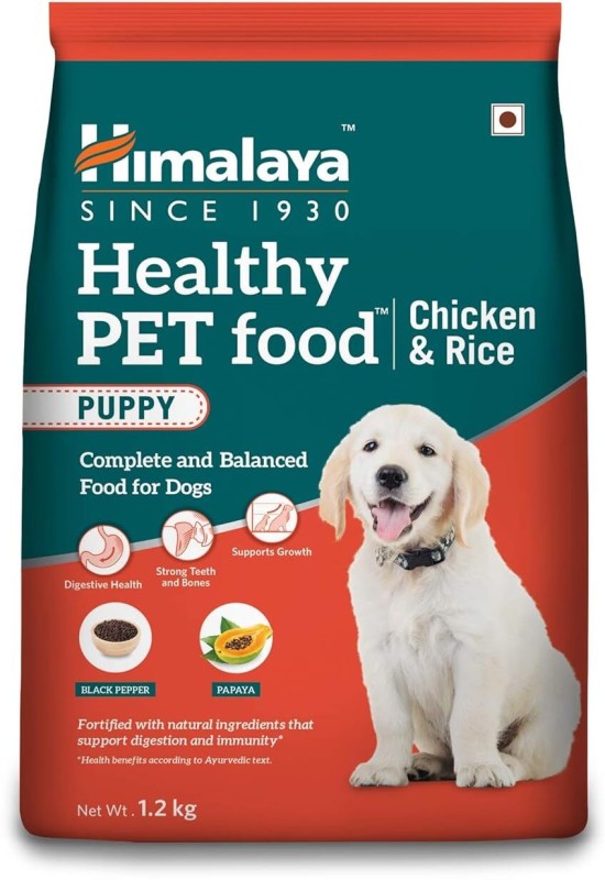 Himalaya Healthy Puppy Dry Dog Food I Supports Digestion, Growth, Immunity Chicken 1.2 Kg Dry Young Dog Food