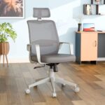 Da Urban® Dysen Office Chair, High Back Mesh Ergonomic Home Office Desk Chair With 1 Year Warranty,Tilt Lock Mechanism (Grey)