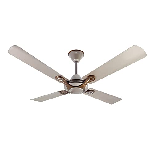 Havells Trinity Underlight 1200Mm 1 Star Energy Saving Ceiling Fan (Pearl White Lt Copper, Pack Of 1)