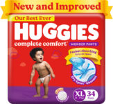 Huggies Complete Comfort Wonder Pants, India’S Fastest Absorbing Diaper | – Xl(34 Pieces)
