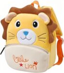 Happychild Cute Kids School Bag Plush Animal Cartoon Travel Bag For Baby Girl And Boy 1-5 Years (Little Lion)