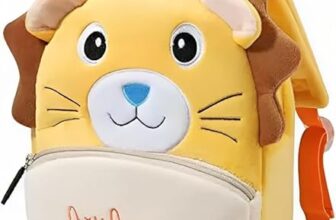Happychild Cute Kids School Bag Plush Animal Cartoon Travel Bag For Baby Girl And Boy 1-5 Years (Little Lion)