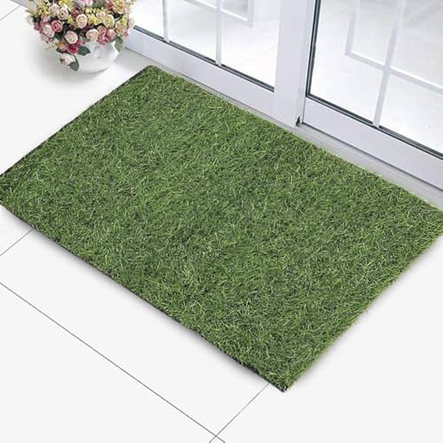 Status Artificial Grass Mat, Floor Mat, Door Mat Natural Green (Doormat (12 X 18 Inch))